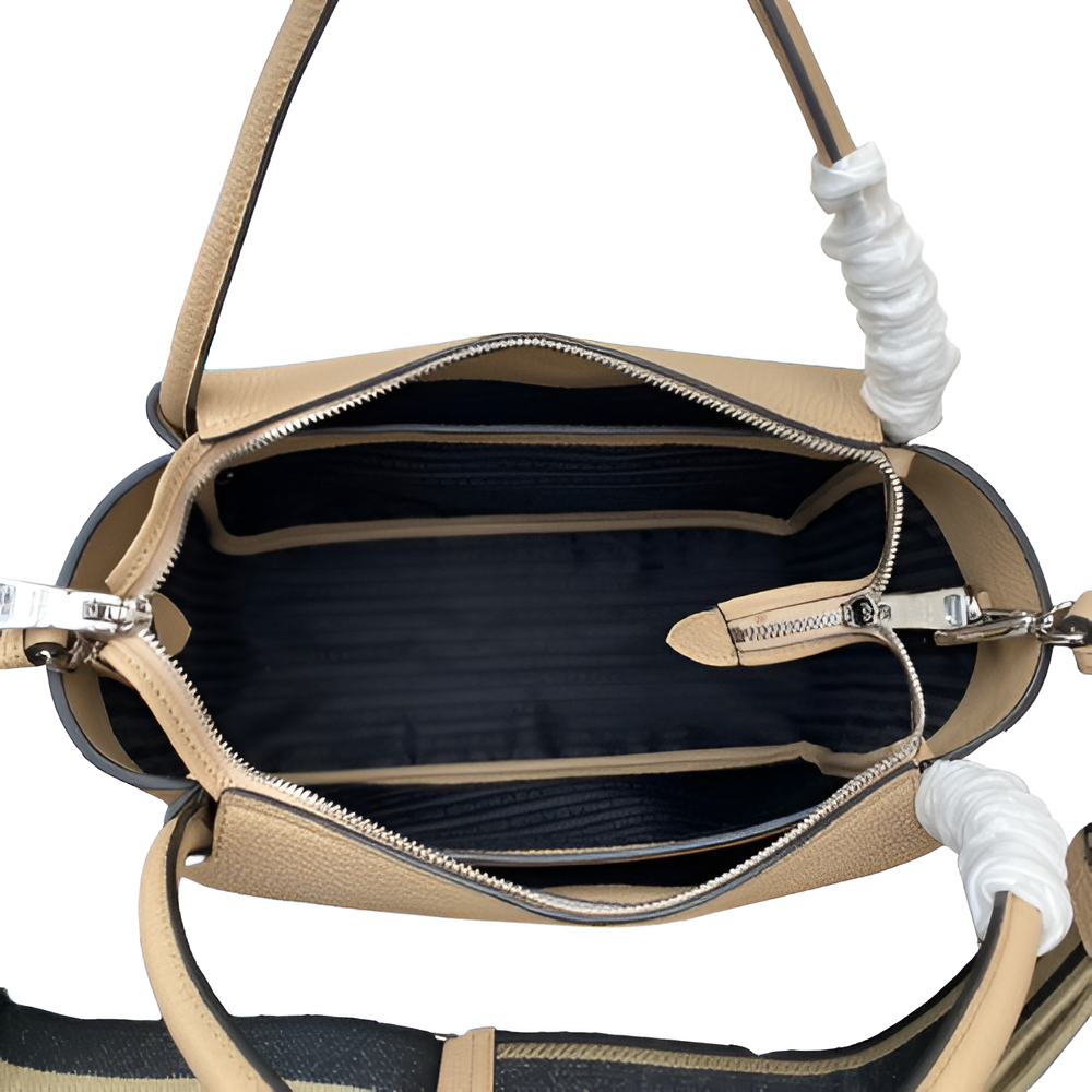 Prada Beige Leather Tote Bag