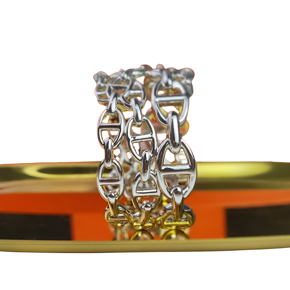 HERMES Signature Chain-Link Cuff Bracelet