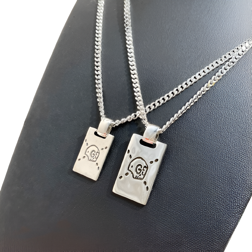 Gucci Silver Pendant Necklace Set
