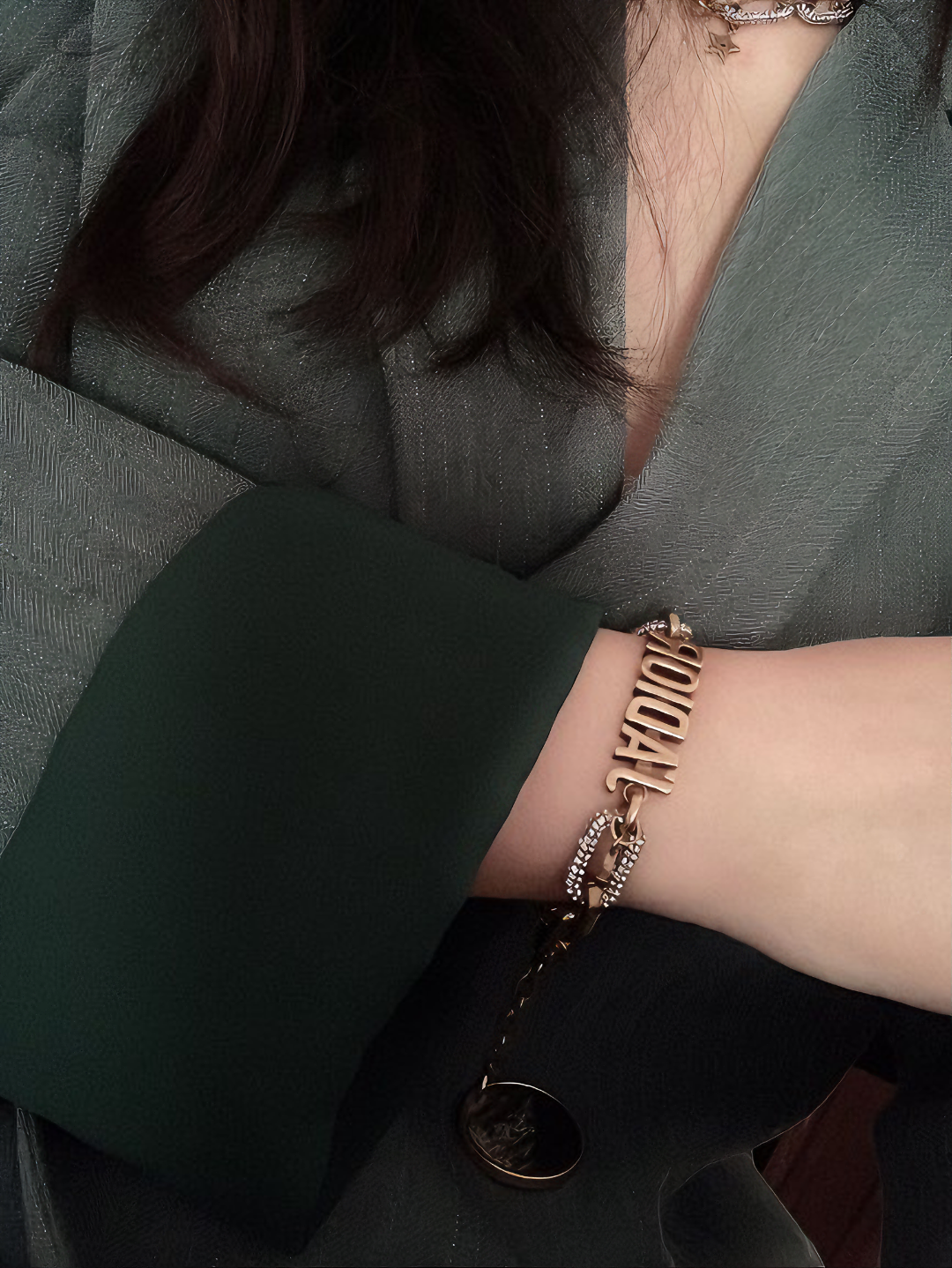 Dior J'ADIOR Gold & Crystal Chain Bracelet