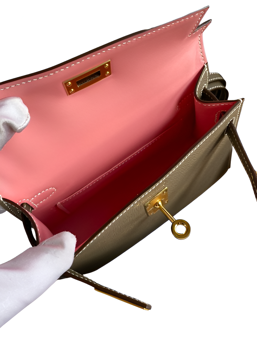 Hermes Taupe Handbag with Strap
