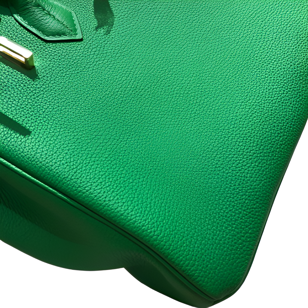 Hermes Birkin 35cm Green Leather with Gold Hardware