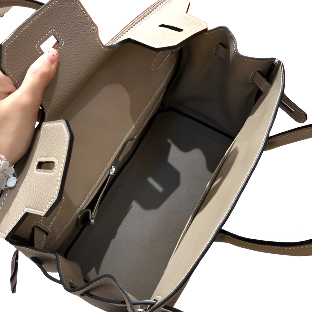 Premium Hermes-Inspired Beige Tote Bag