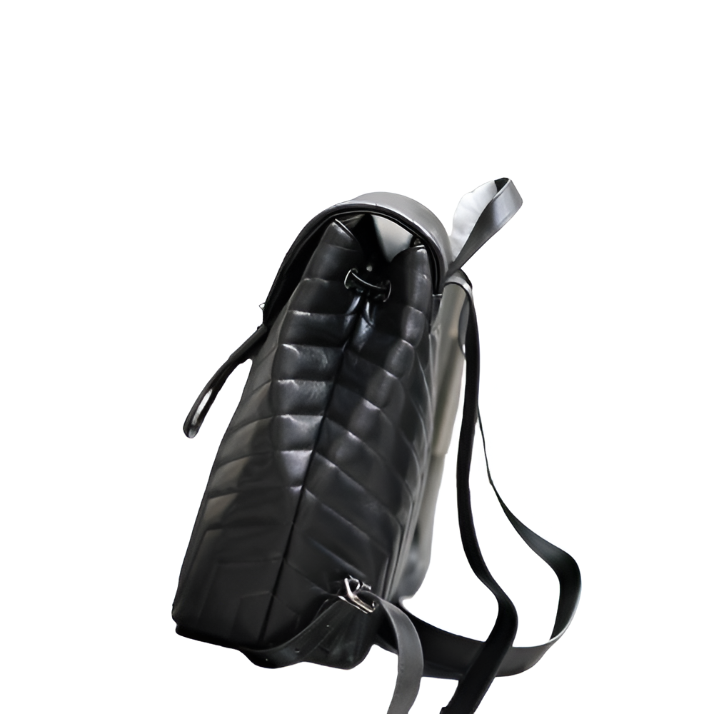 YSL Black Quilted Leather Backpack