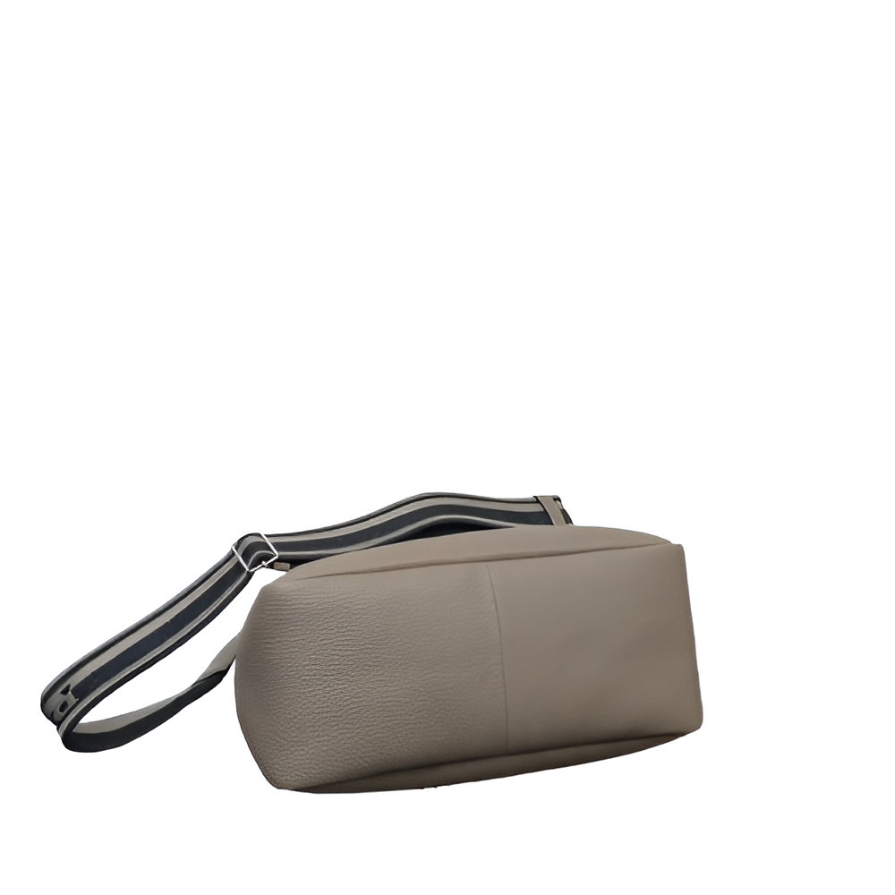 Prada Taupe Leather Shoulder Bag