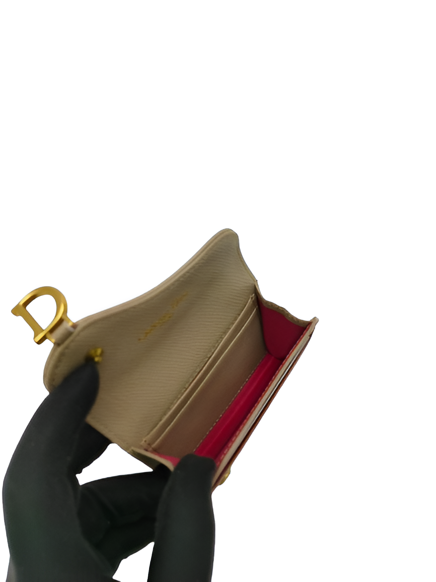 Dior Saddle Flap Card Holder