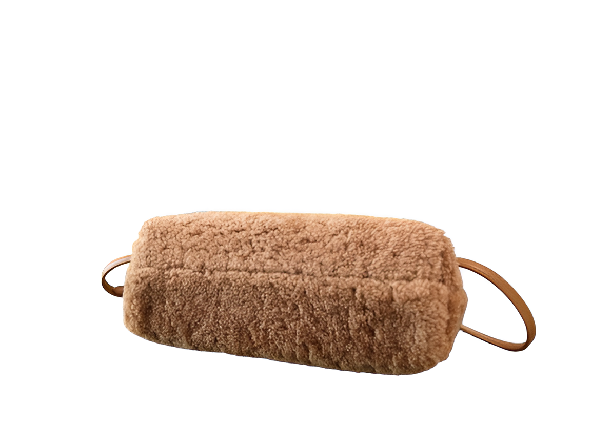 Fendi Beige Shearling Shoulder Bag