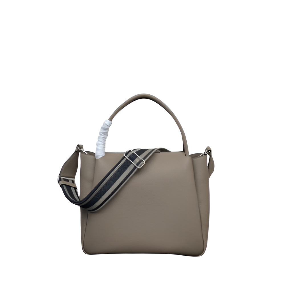 Prada Taupe Leather Shoulder Bag