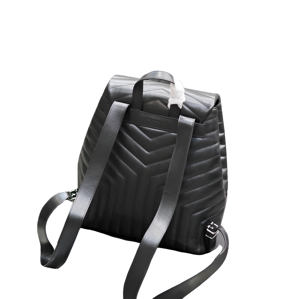 YSL Black Quilted Leather Backpack