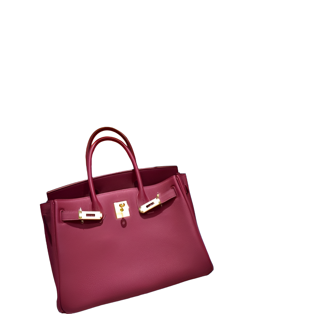 Premium Hermes-Inspired Maroon Tote Bag
