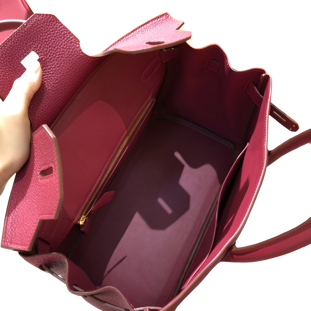 Premium Hermes-Inspired Maroon Tote Bag
