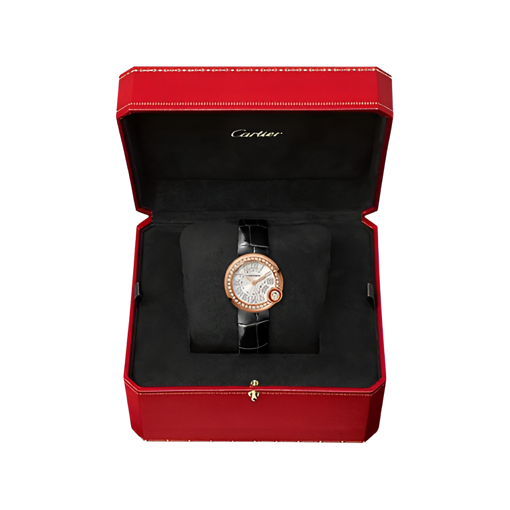 Cartier Diamond Bezel Rose Gold Women's Watch