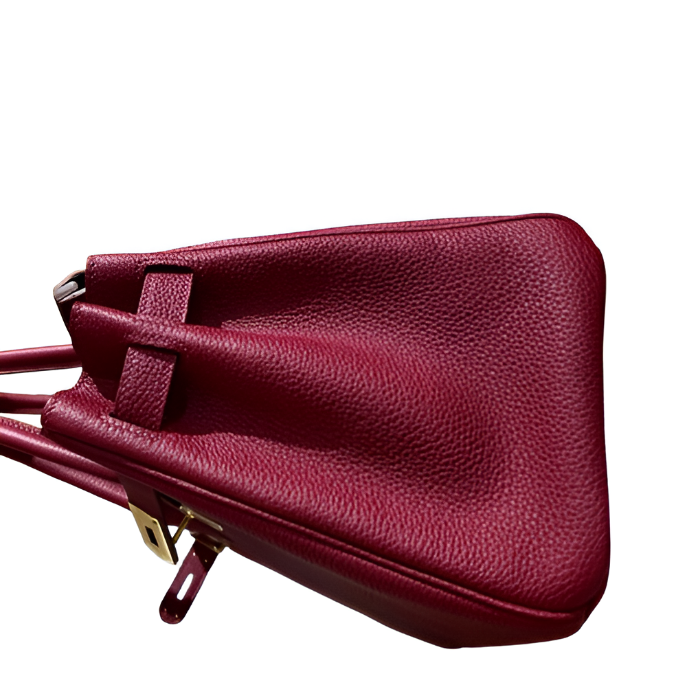 Premium Hermes-Inspired Maroon Tote Bag