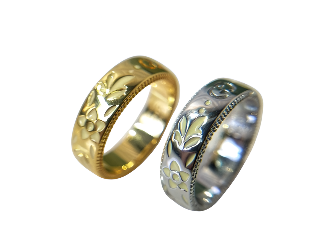 Gucci Floral Cuff Bracelet Set