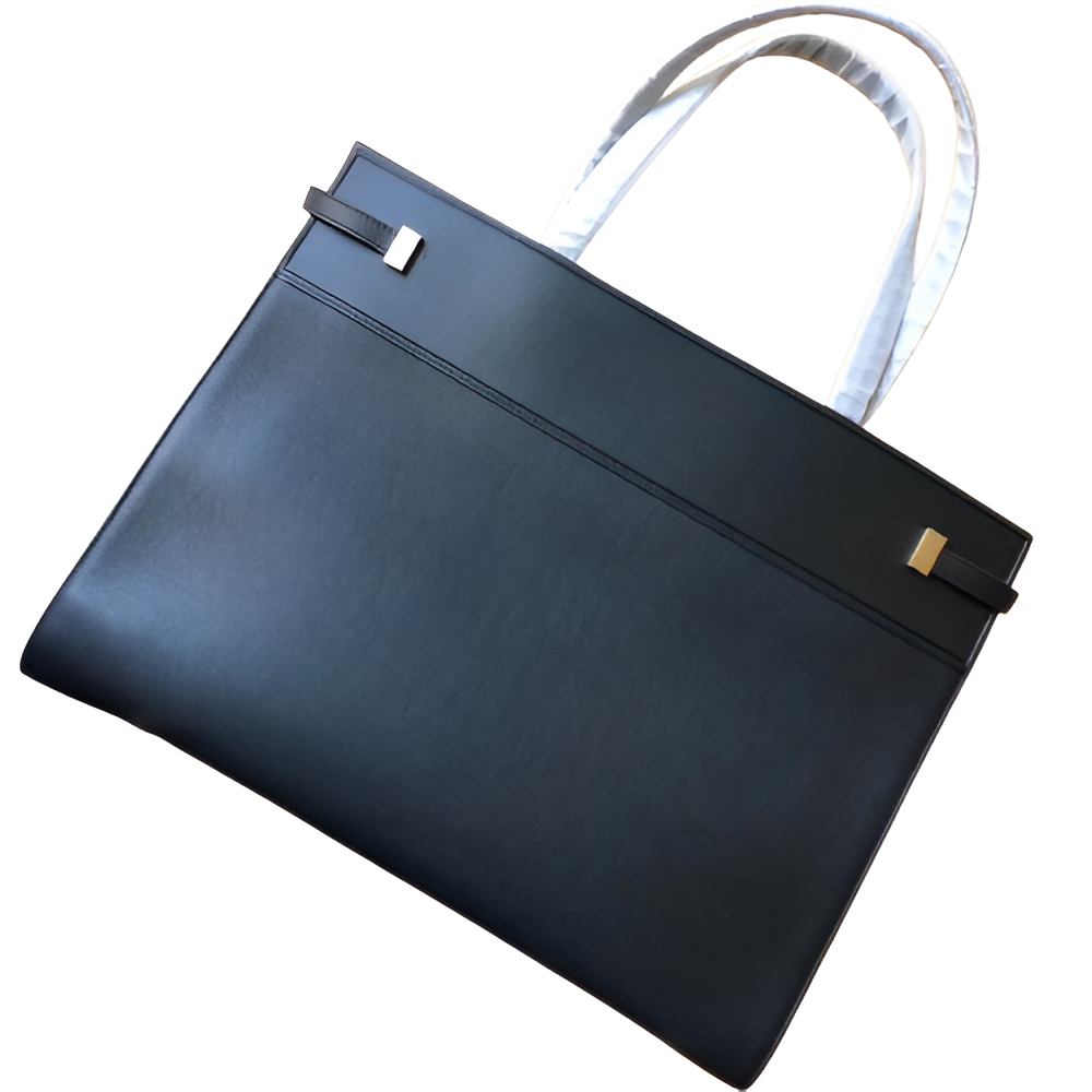 YSL Classic Black Leather Tote Bag