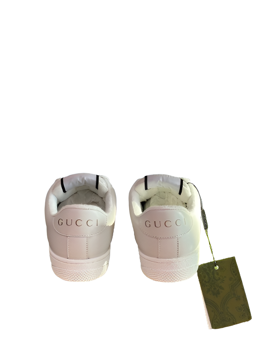 LV Men's White Sneakers with Embossed Logo