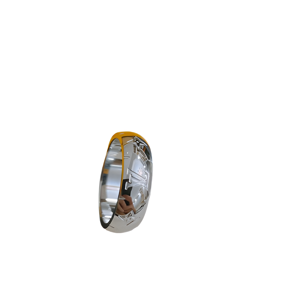 LV Monogram Band Ring - Silver
