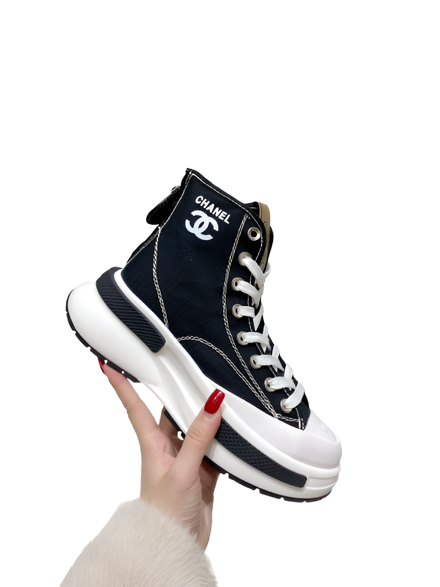 CHANEL High-Top Sneakers