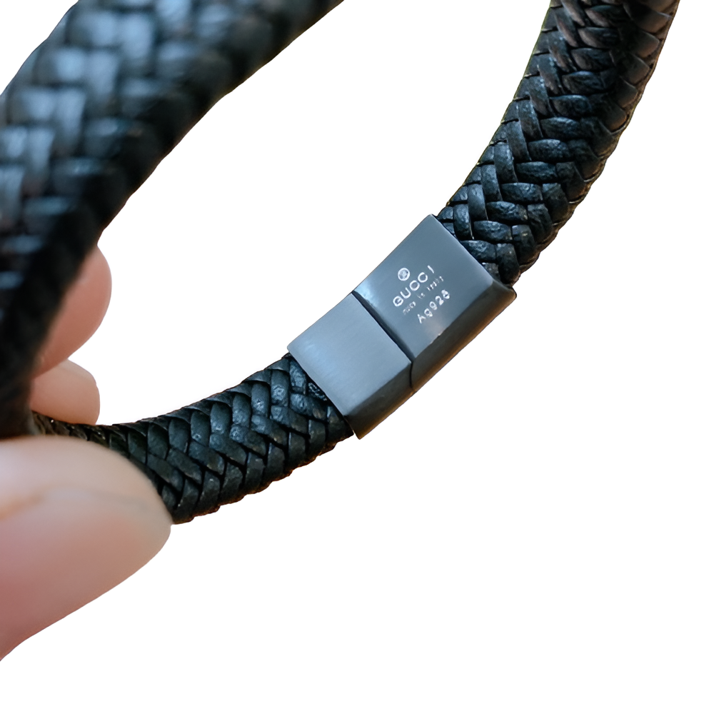 GUCCI Woven Leather Bracelet