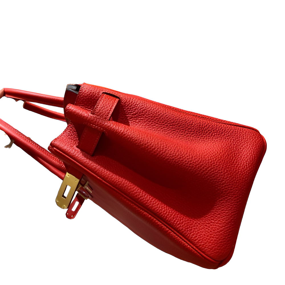 Premium Hermes-Inspired Red Tote Bag