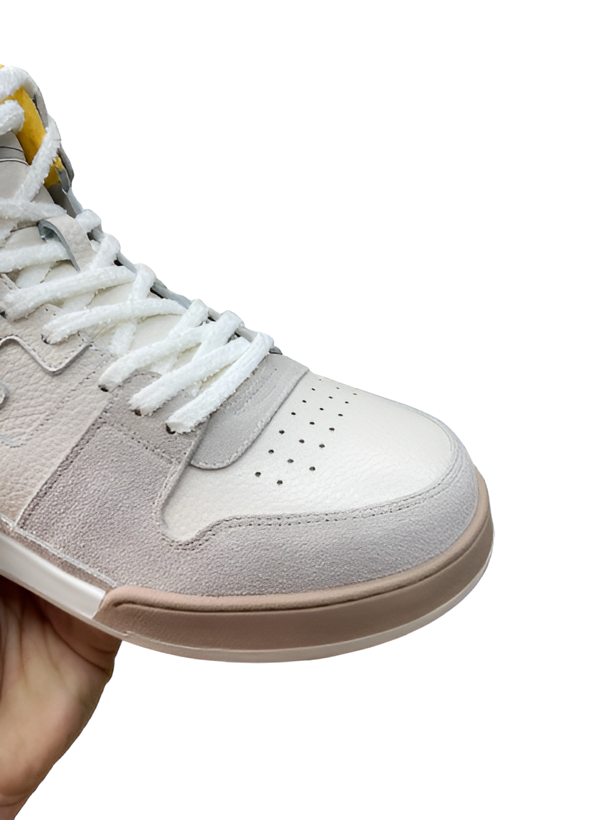 Fendi Men's High-Top Grey & White Sneakers