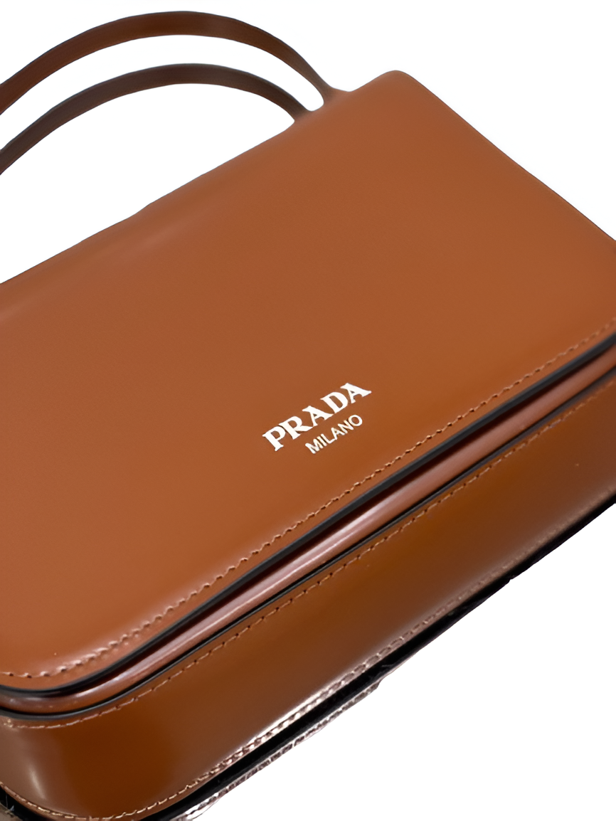 Prada Brown Leather Crossbody Bag