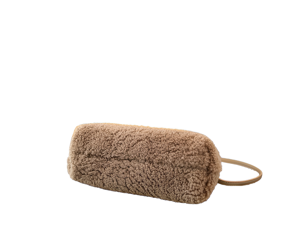 Fendi Beige Shearling Shoulder Bag