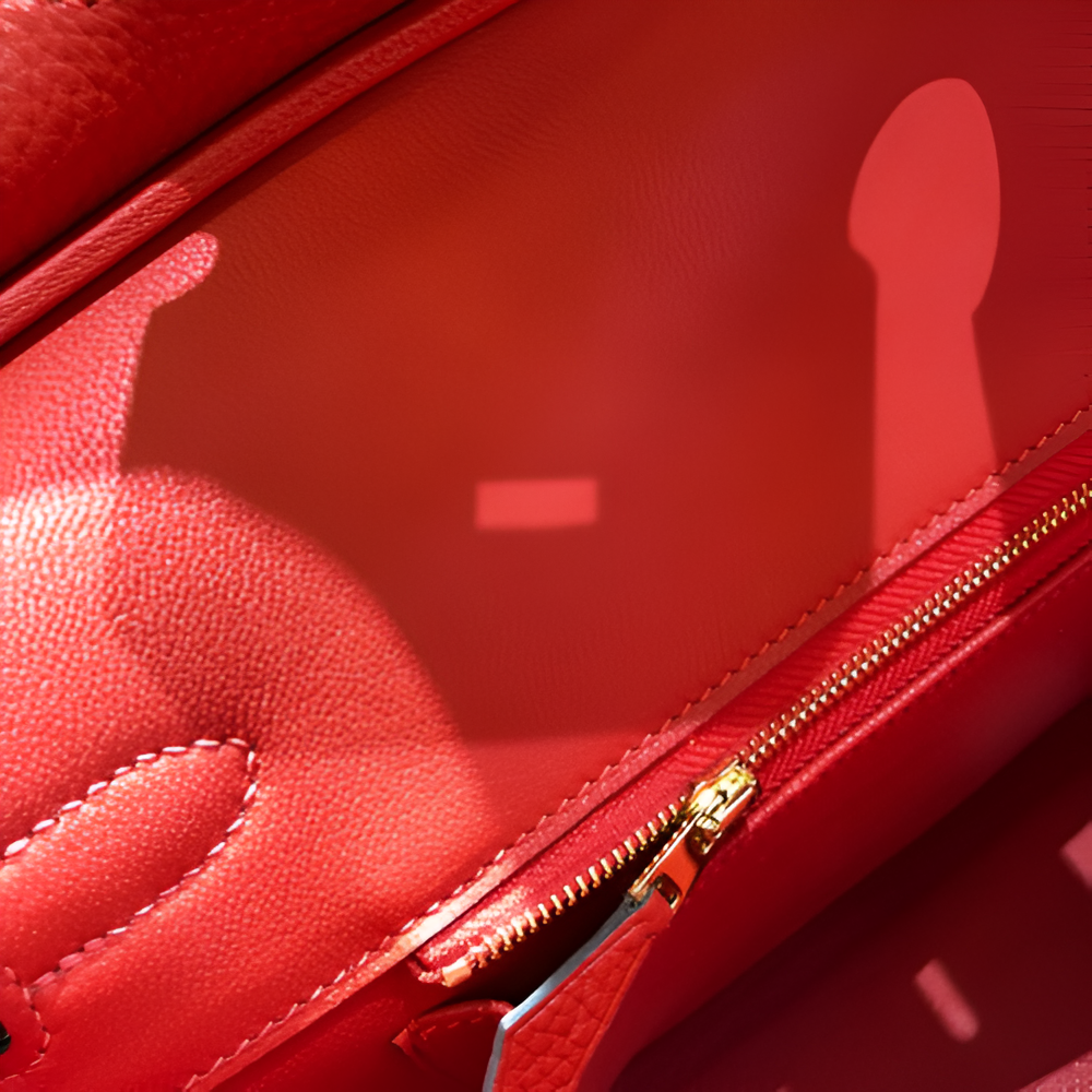 Premium Hermes-Inspired Red Tote Bag
