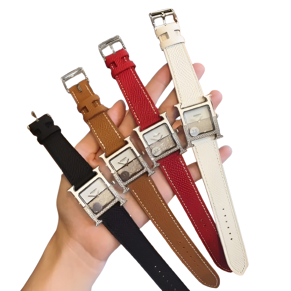 Hermes White Diamond Accent Watch - White Strap