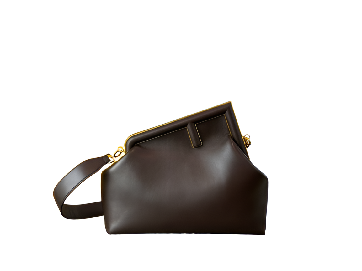 Fendi Dark Brown Leather Handbag
