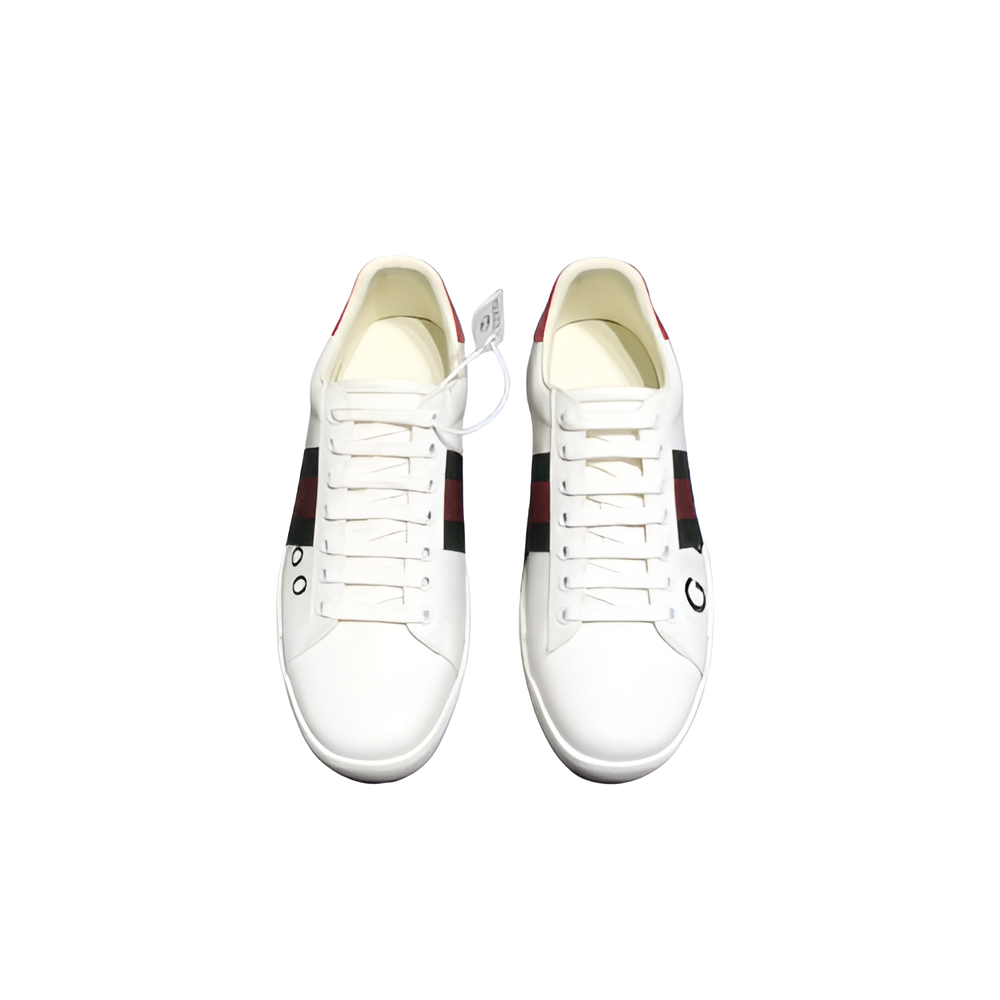 Gucci  Men's White Ace Stripe Sneakers