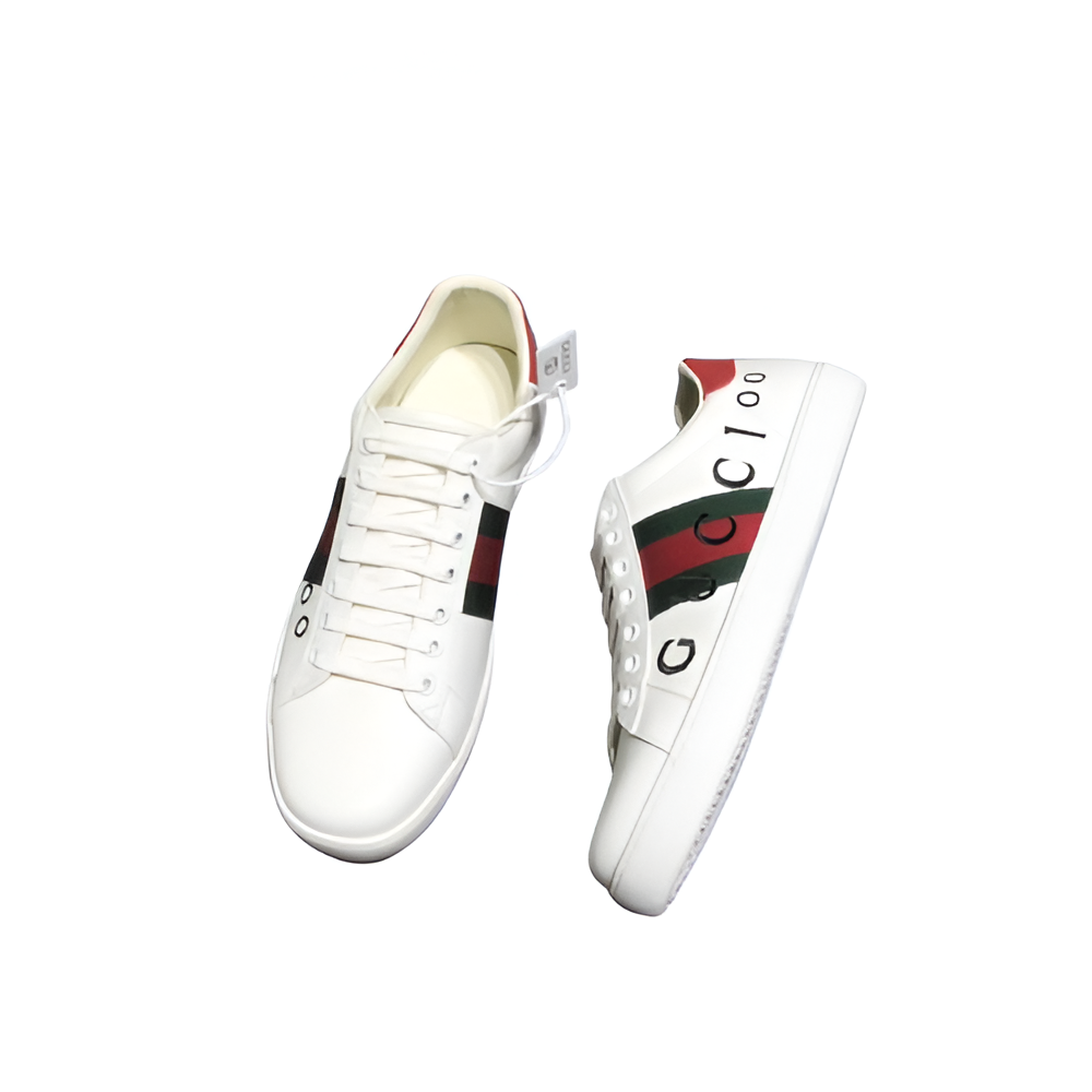 Gucci  Men's White Ace Stripe Sneakers