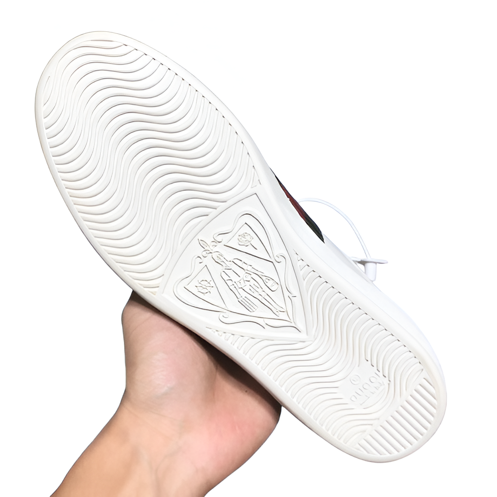 Gucci  Men's White Ace Stripe Sneakers