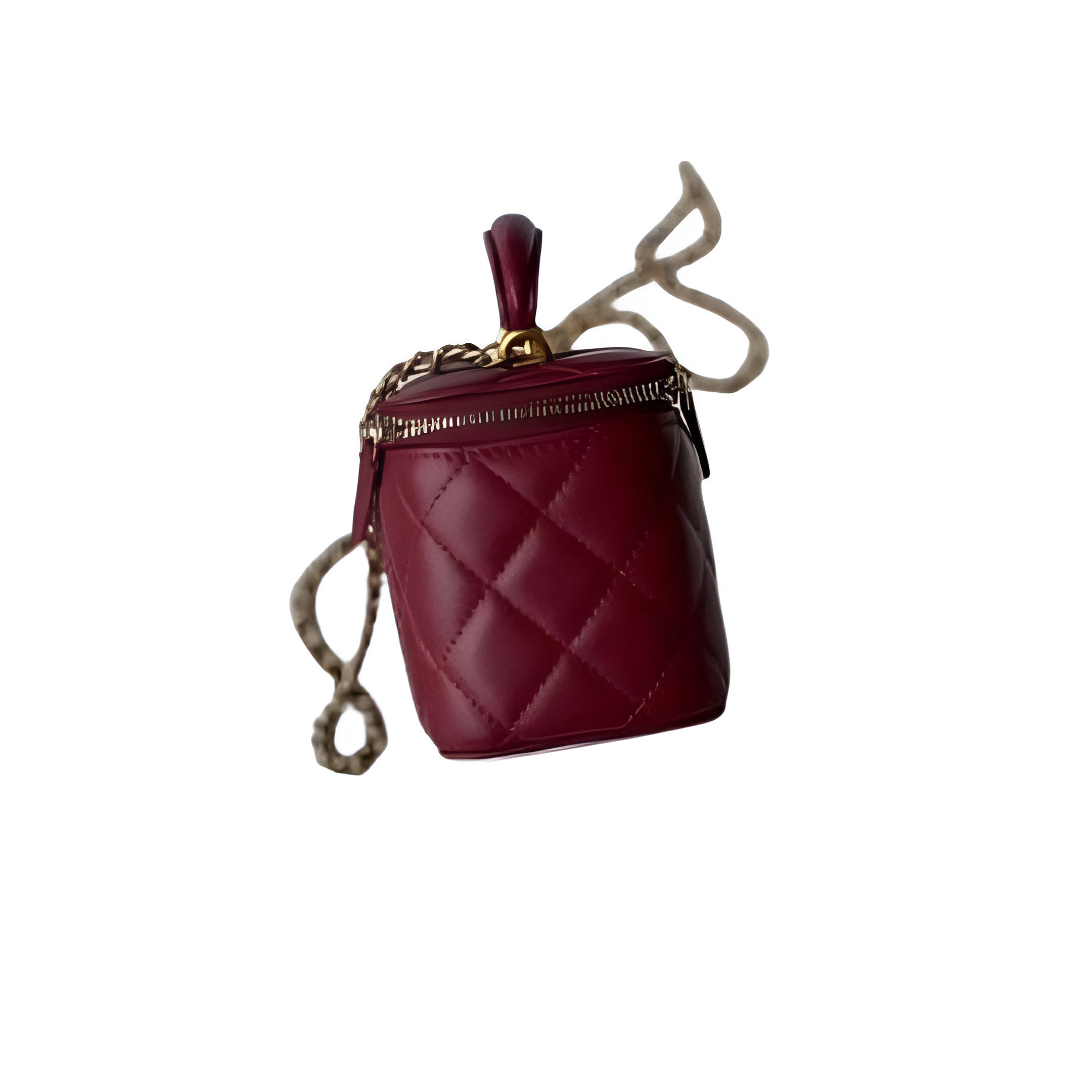 CHANEL Quilted Maroon Camera Bag