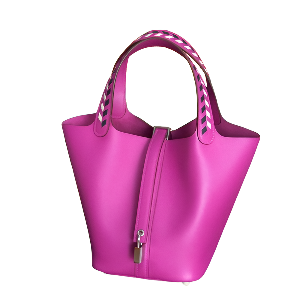 Premium Hermes-Inspired Pink Bucket Bag