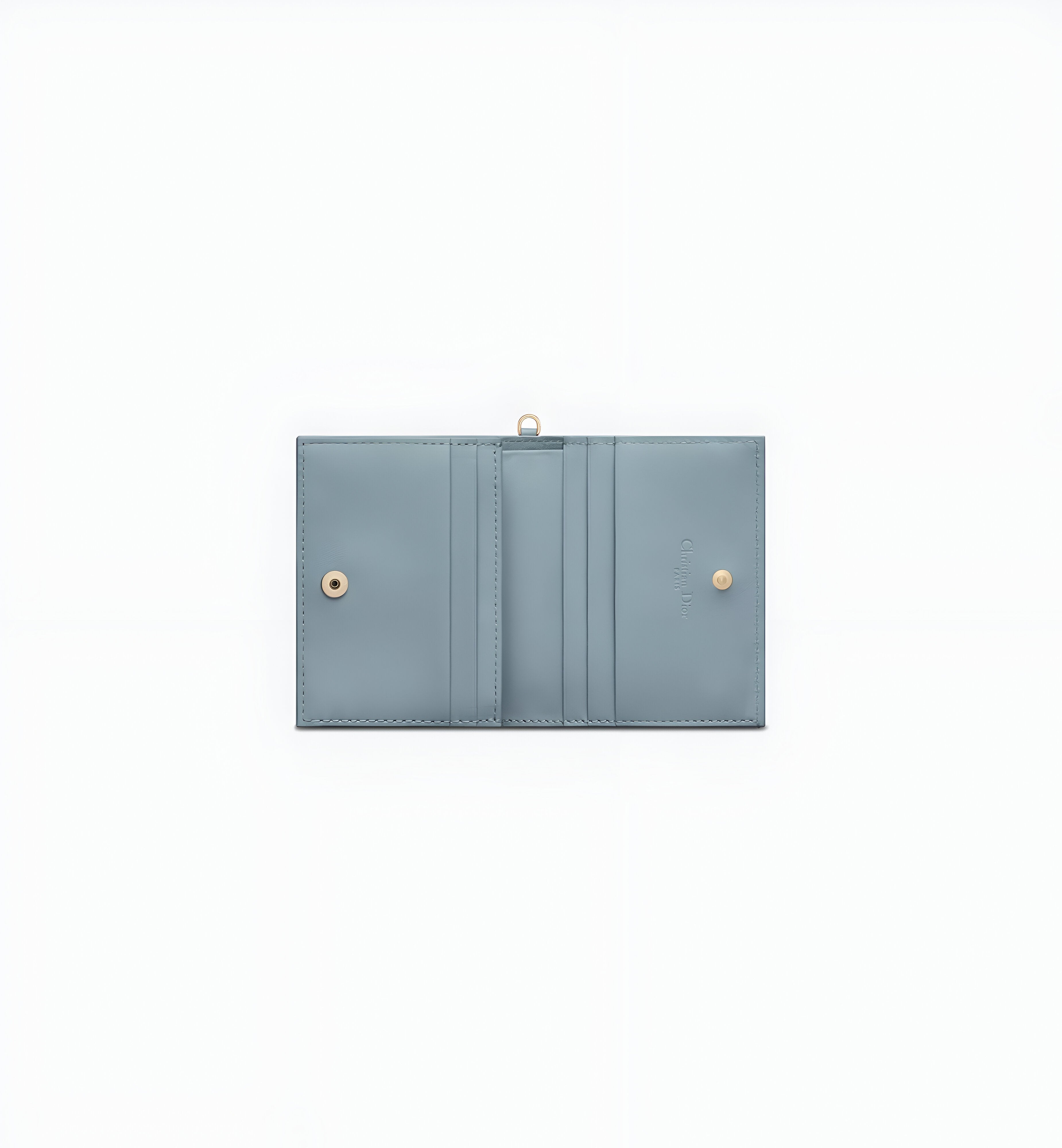 Dior Light Blue Quilted Leather Card Holder