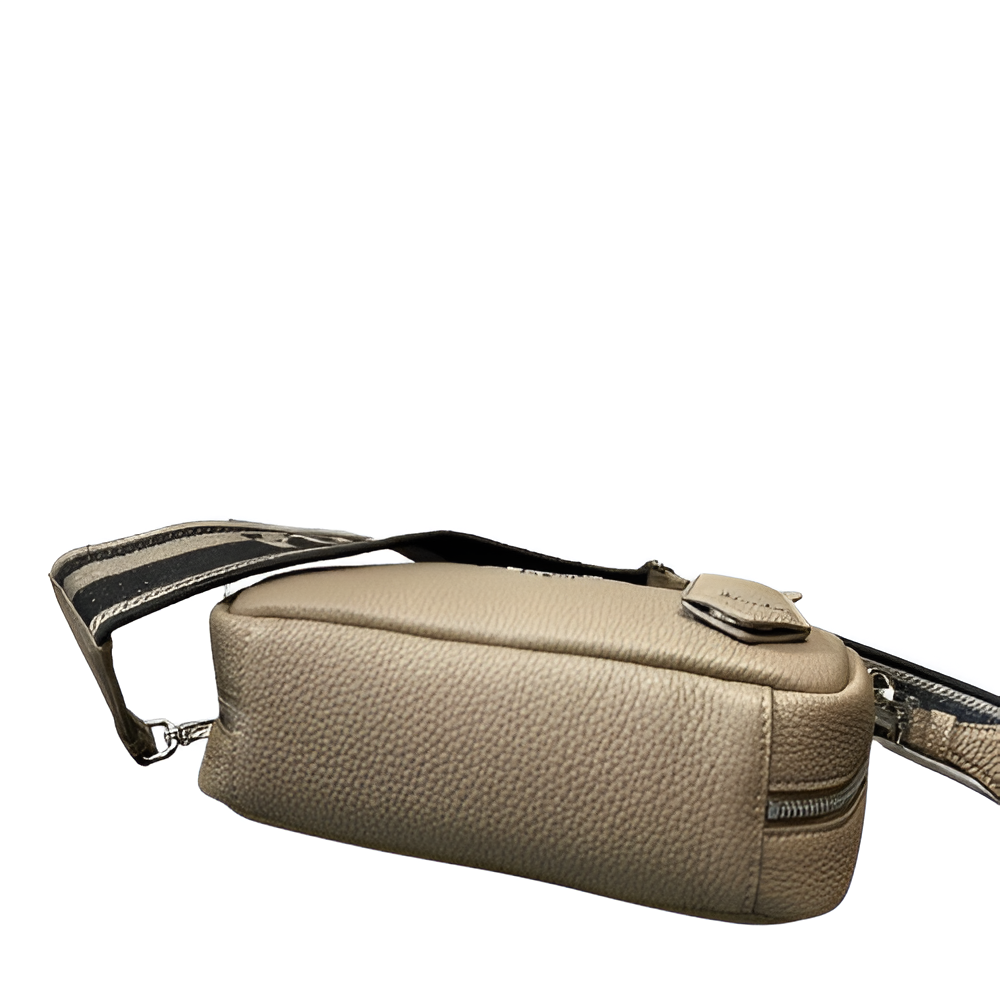 Prada Beige Leather Mini Duffle Bag