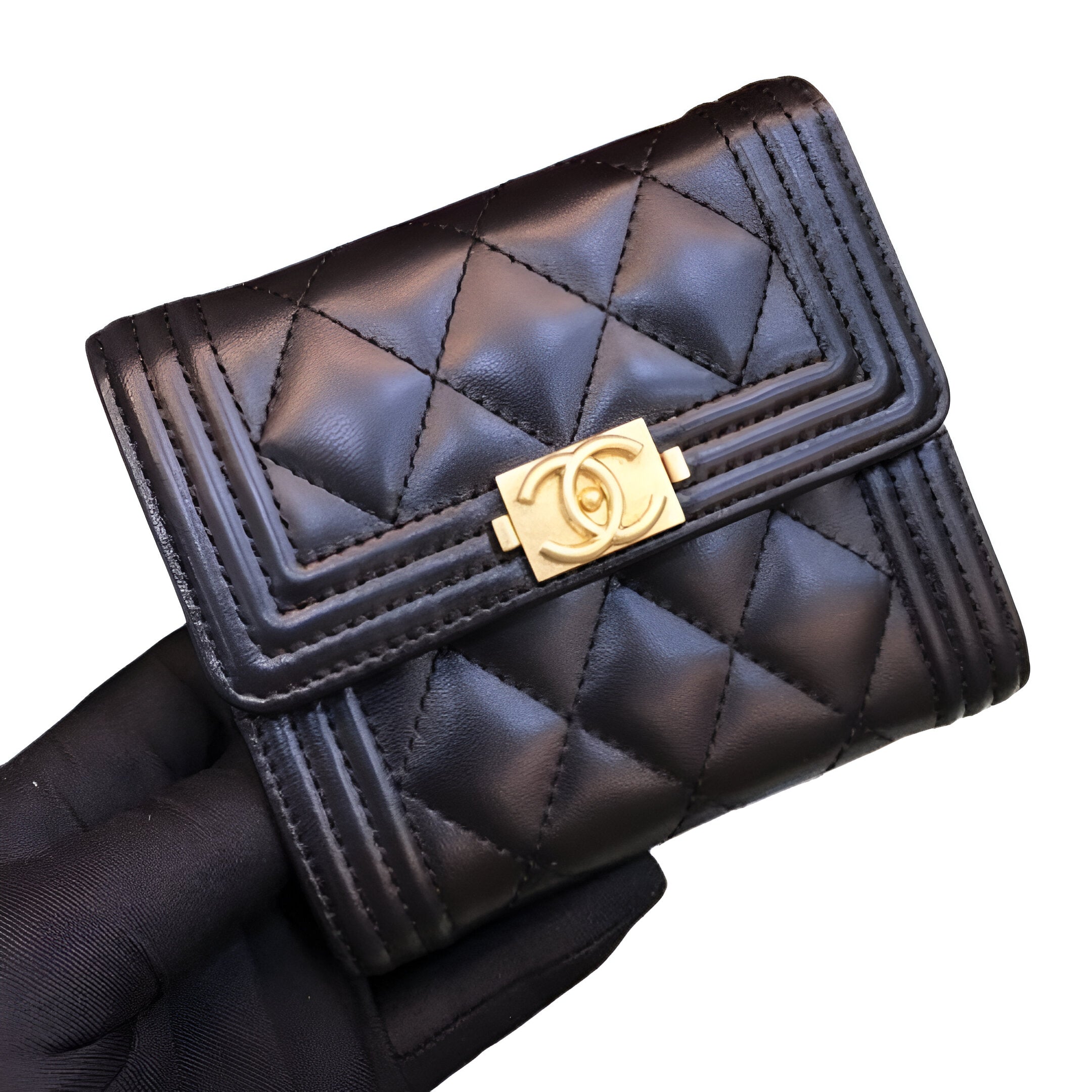 Chanel-Inspired Quilted Mini Flap Wallet