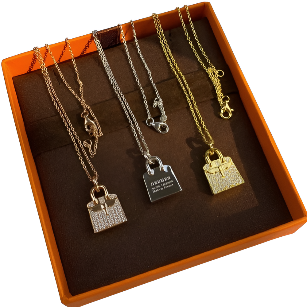 HERMES Designer Bag Pendant Necklace Collection