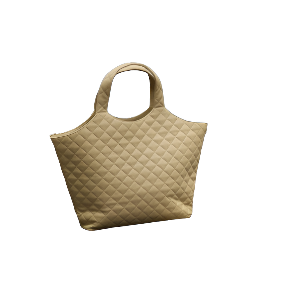 YSL Beige Quilted Tote Bag