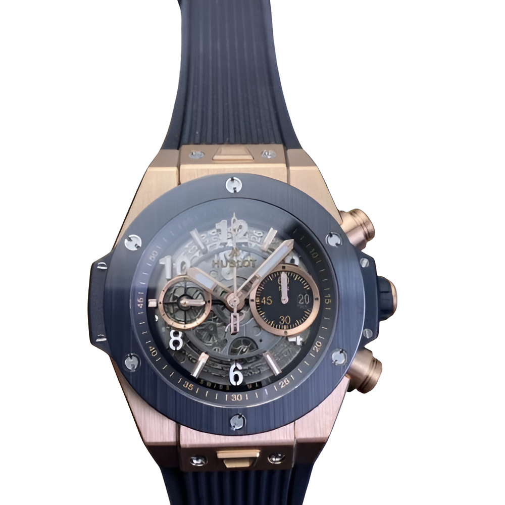 Hublot Rose Gold & Black Chronograph Men's Watch