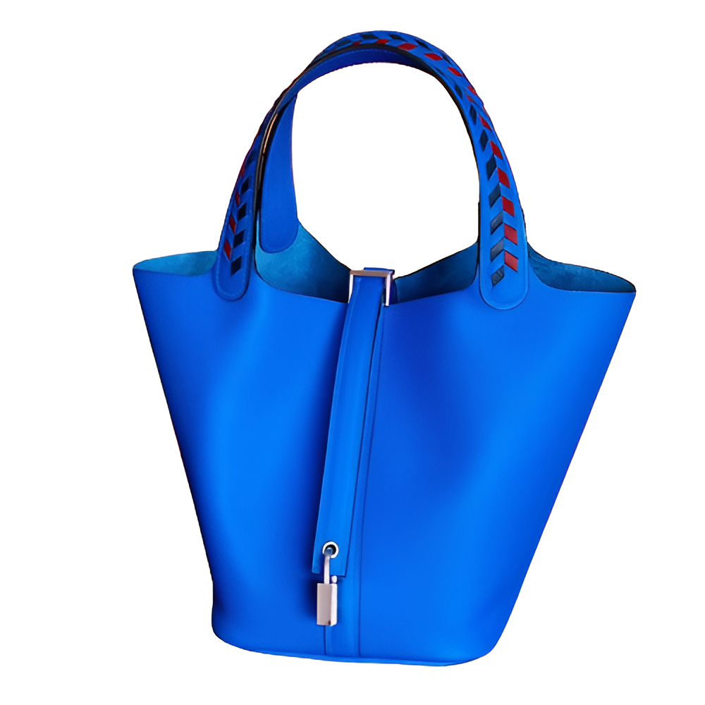 Premium Hermes-Inspired Blue Bucket Bag