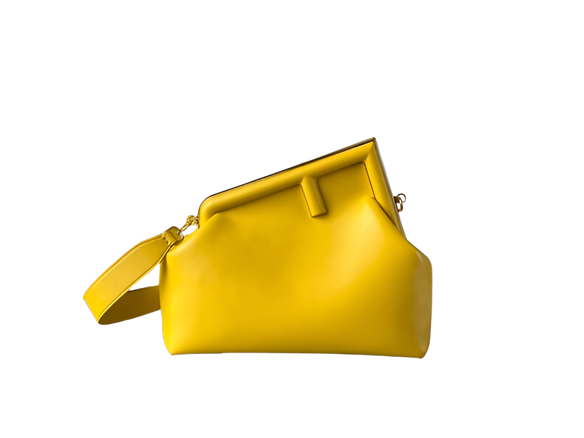 Fendi Yellow Leather Handbag