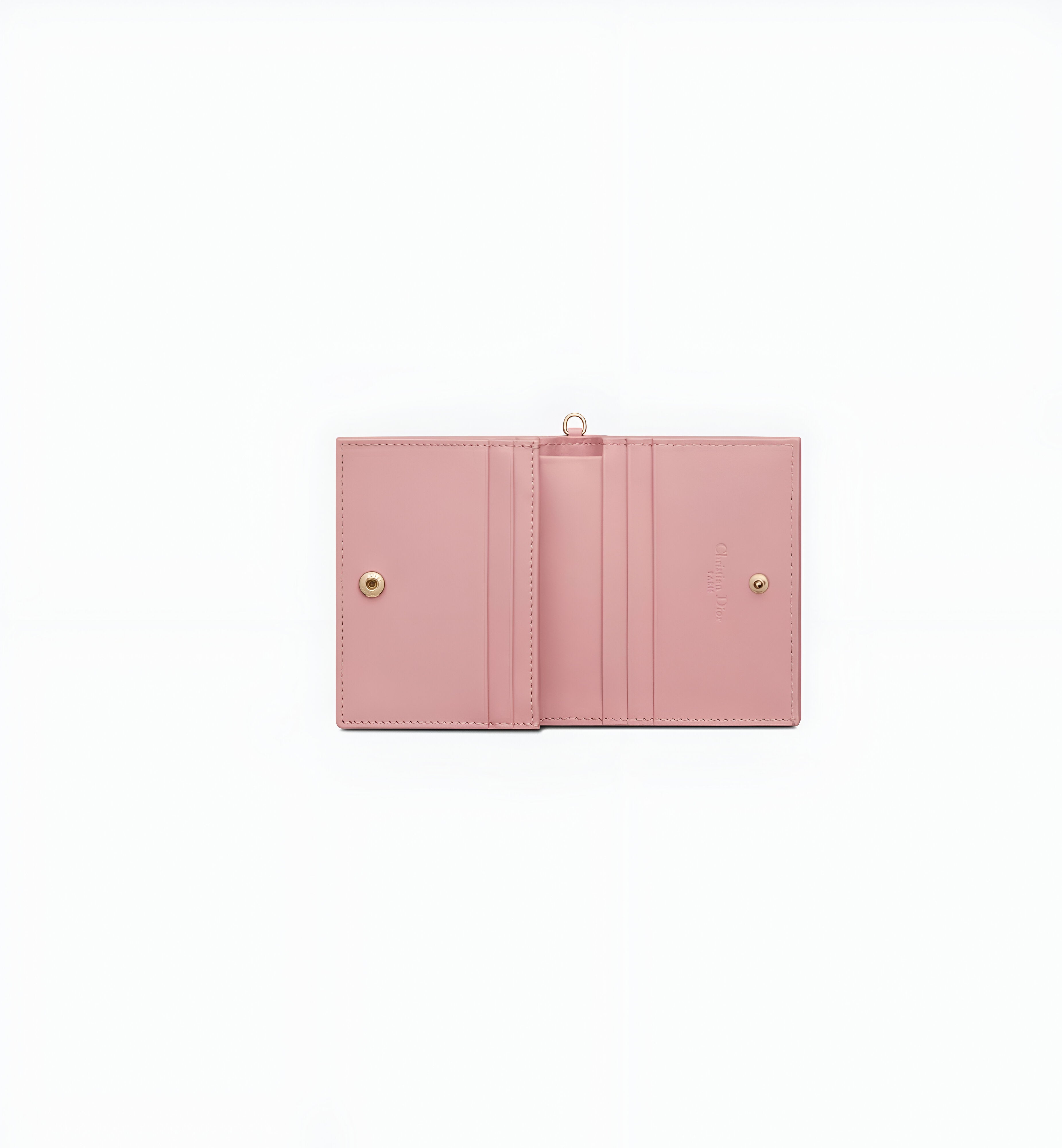 Dior Blush Pink Quilted Leather Card Holder