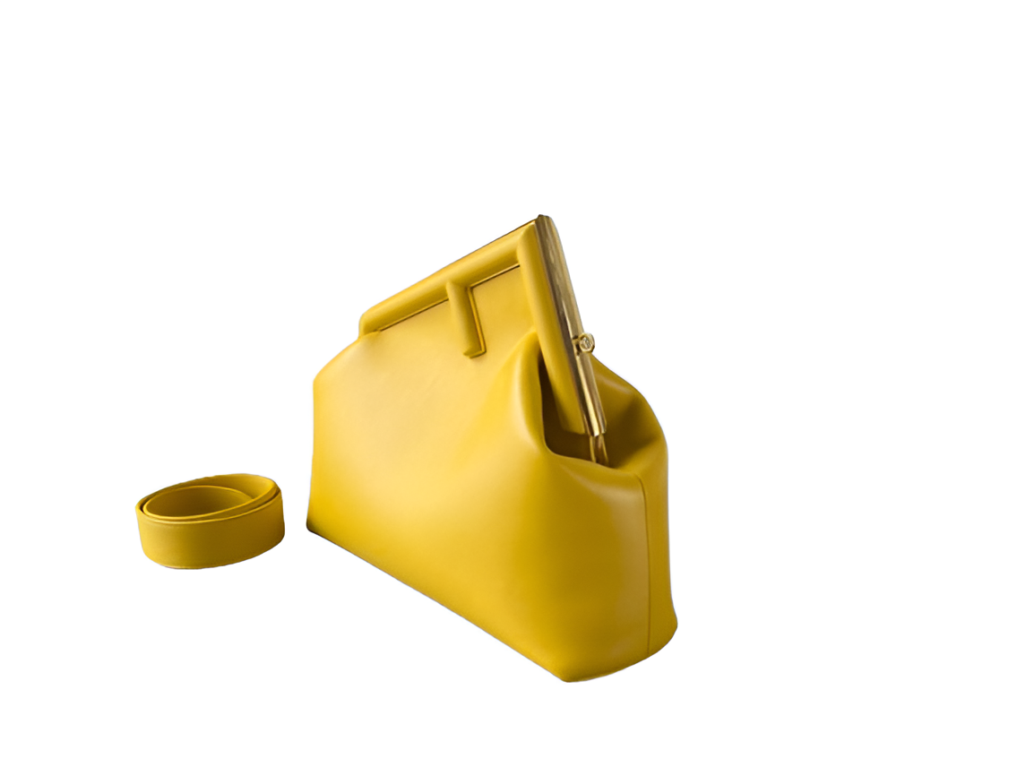 Fendi Yellow Leather Handbag