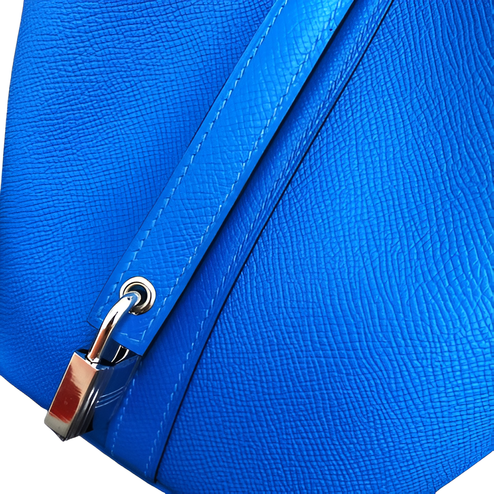 Premium Hermes-Inspired Blue Bucket Bag