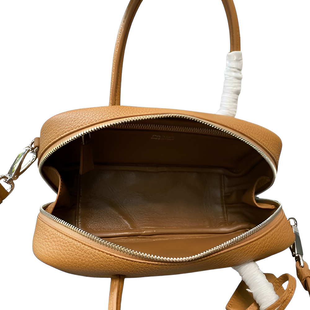 Prada Tan Leather Mini Duffle Bag