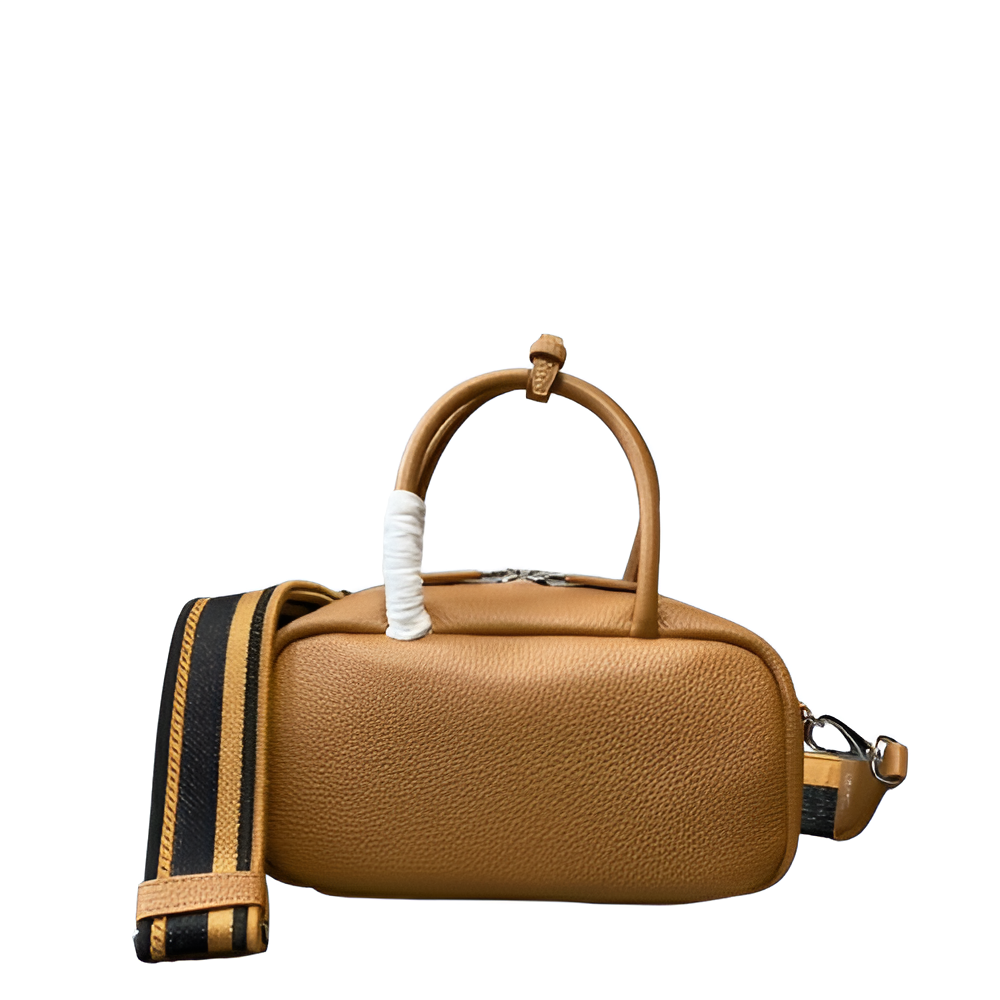 Prada Tan Leather Mini Duffle Bag