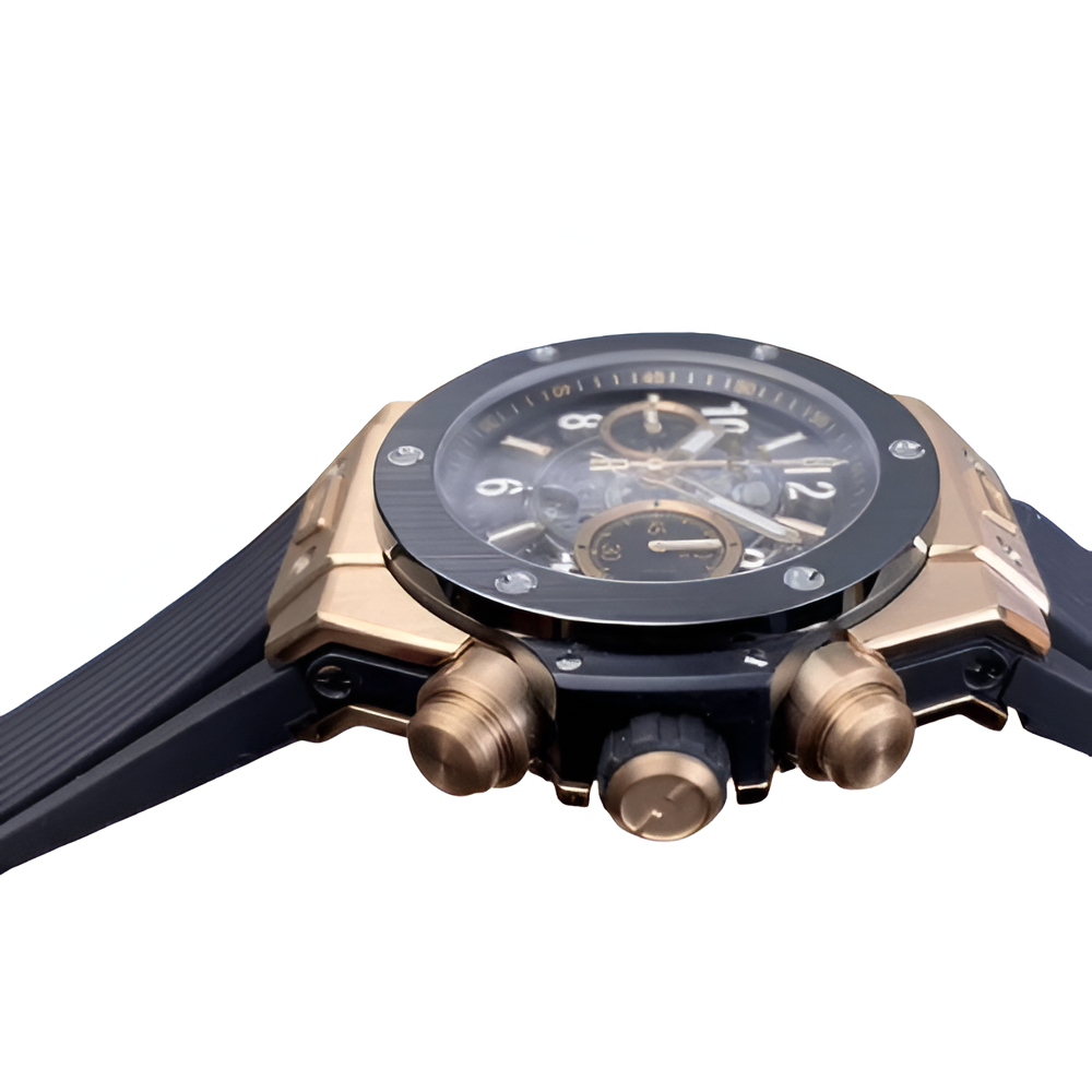 Hublot Rose Gold & Black Chronograph Men's Watch