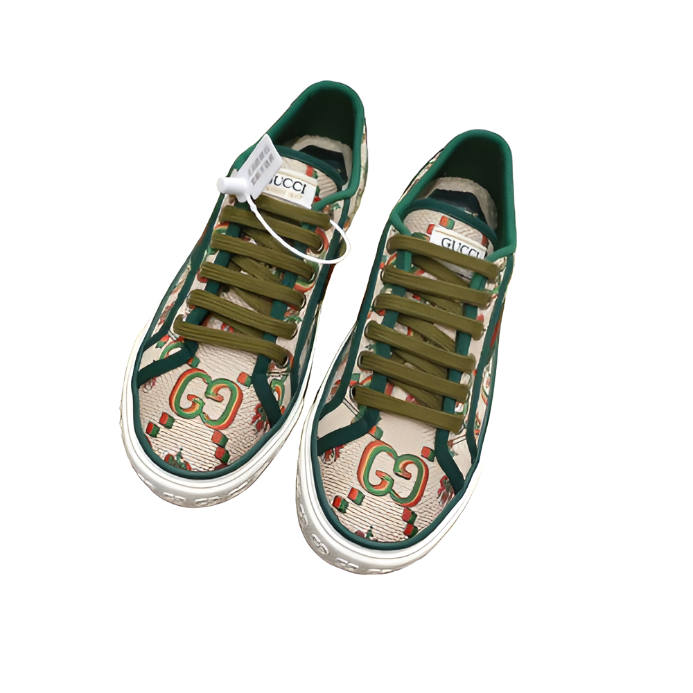 Gucci Men's Green Stripe GG Sneakers
